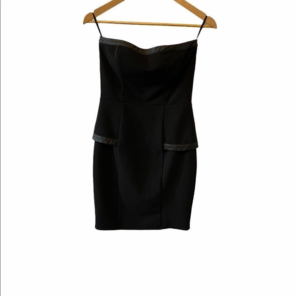 CHARLOTTE RUE Strapless Peplum Stretch Dress M